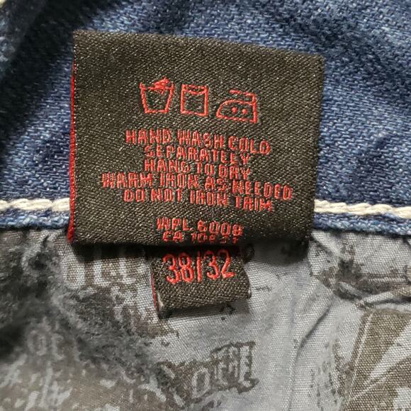 Rock & Roll Cowboy Mens Jeans Double Barrel Relaxed Bootcut Heavy Stitch 38x32 - Picture 6 of 12